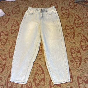 And now this acid washed, distressed jean size 28